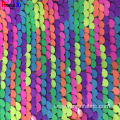 Brand Rainbow 5mm stretch Mesh Sequin Embroidery Fabric